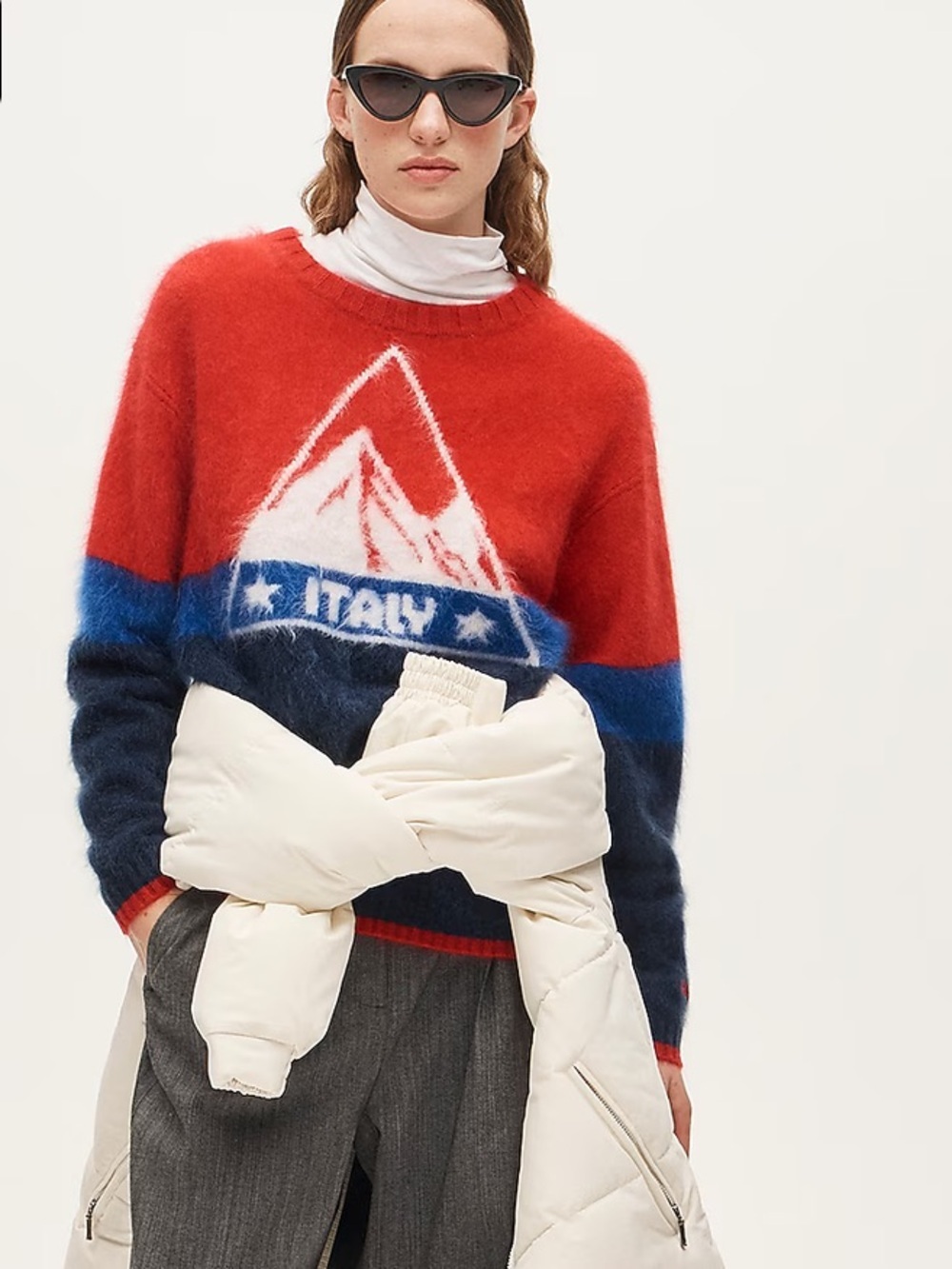 U.S. Ski & Snowboard by J.Crew graphic crewneck sweater in brushed cashmere - Picture 4 of 6